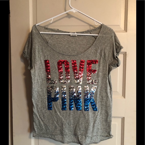 PINK Victoria's Secret Tops - Pink Victoria’s Secret Limited Edition July 4th T